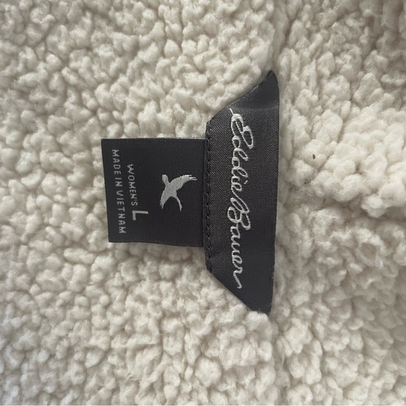 Women Eddie Bauer Snow Lodge Faux Shearling Lined Wrap Jacket Size L - Picture 6 of 6
